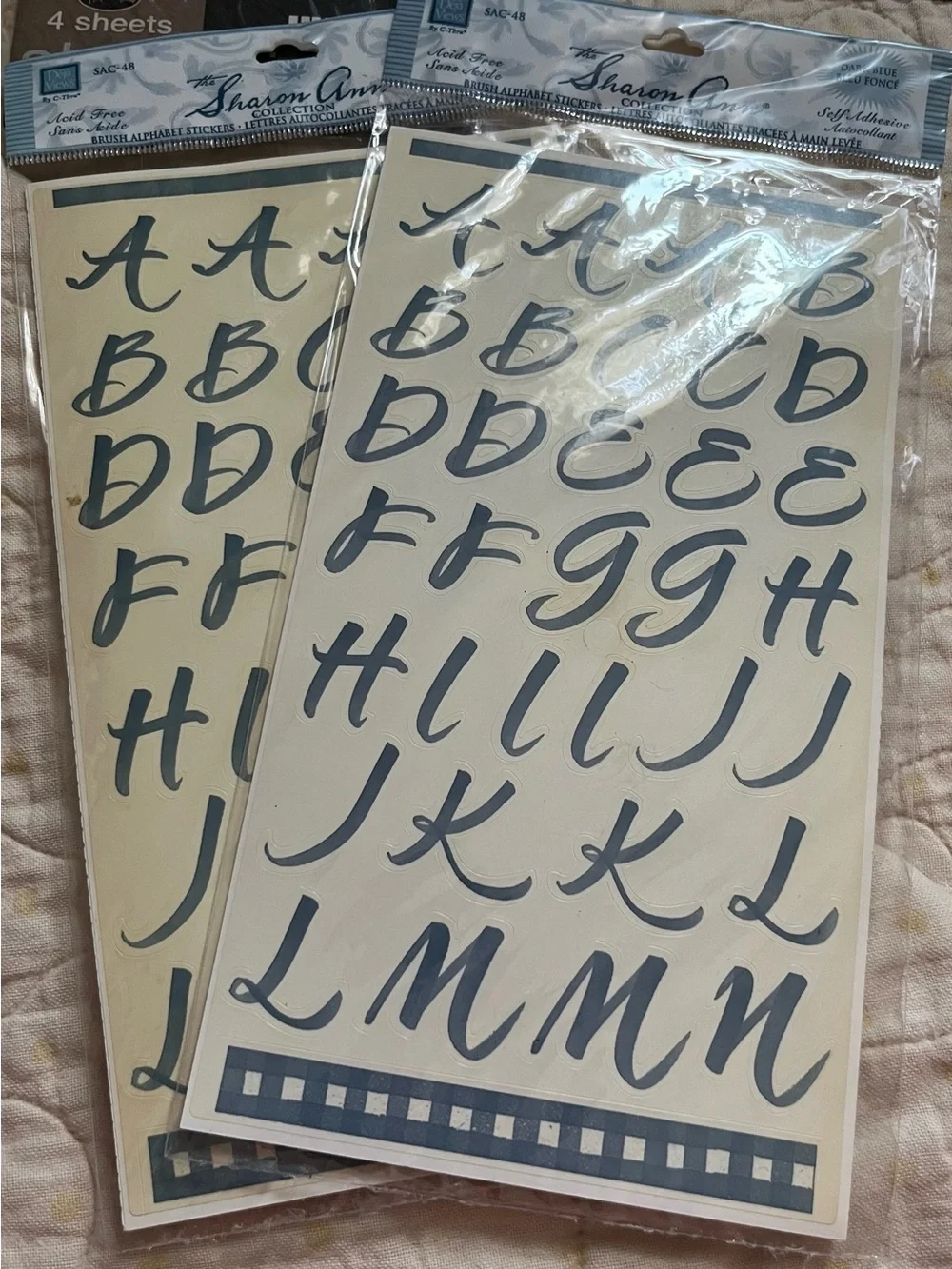 Assorted Alphabet Sticker Sheets - Mixed Colors - Unbranded